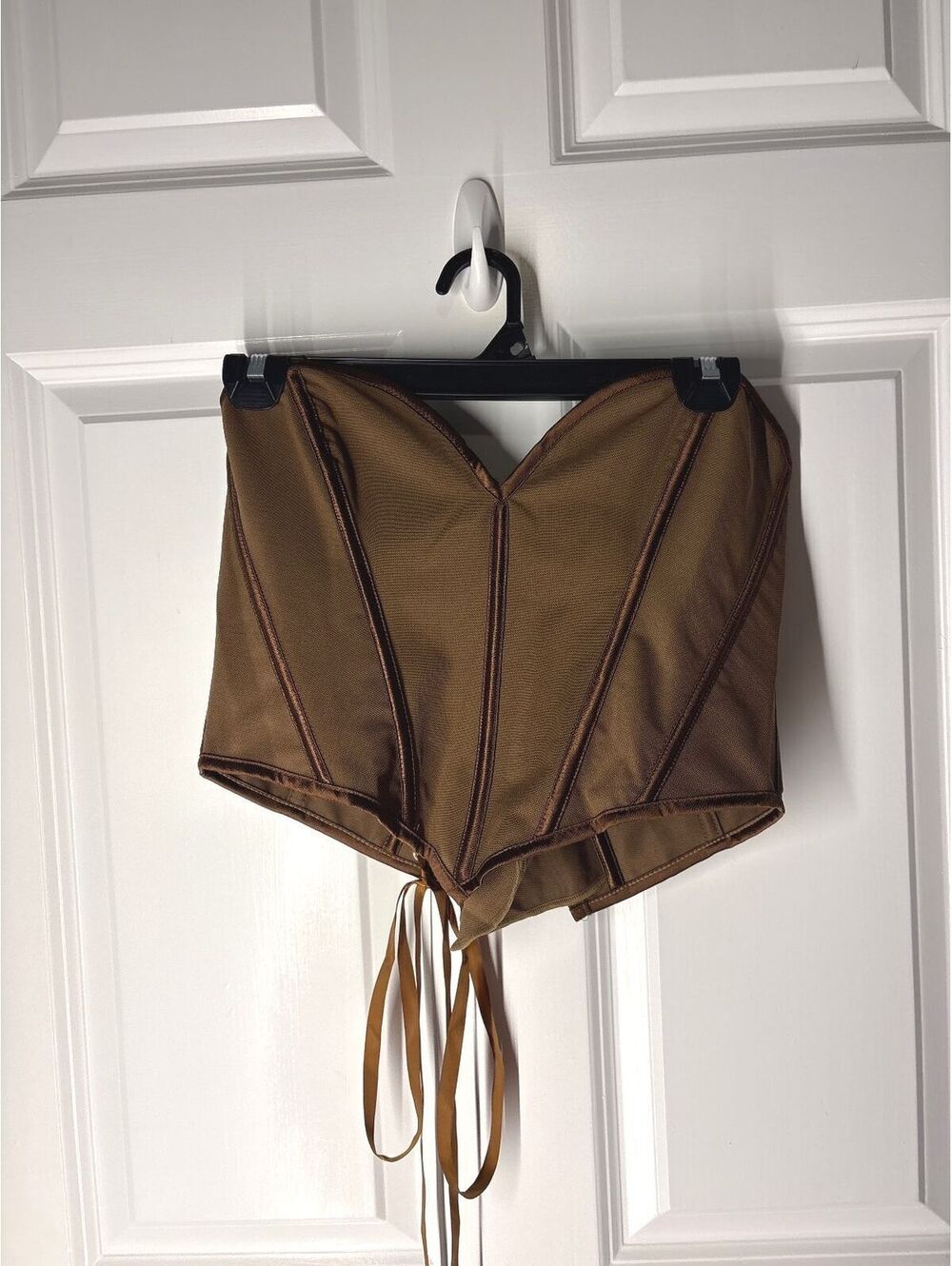 Ren Faire Forest Fairy Witchy Whimsigoth Earthy Chocolate Brown Corset Medium